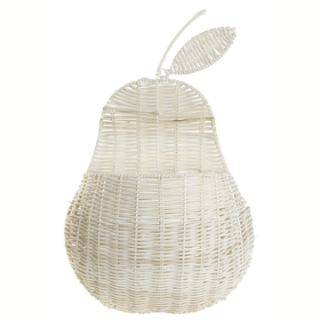 Cesta de ratán Pirum crema